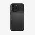 ACS06589 - iPhone 15 Pro Max Case Slim Armor CS in black showing the back with card in slot